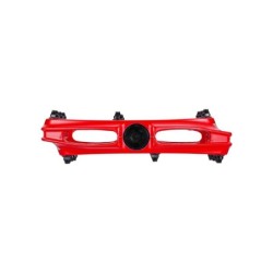 BBB CoolRide platformspedal 9/16 (red). Pedal i et stykke aluminium, CrMo aksel, dobbelt lukkede lejer og aftagelige pins. Vægt: