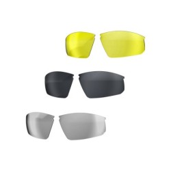 Solbrille BBB Impress Matsort stel røg+klar+gul linse BSG-58 MLC 9 lags linse og hi-impact stel