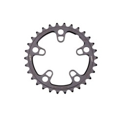 BBB TripleGear klinge 30T til triple kranksæt (grå). 10 speed, ø92, 5 hul, vægt: 30 g.  CNC fræset i 7075 T6 aluminium.