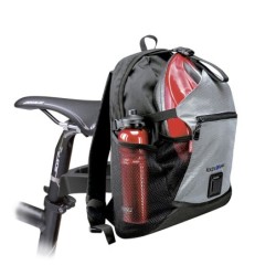 KLICKfix Freepack Sport rygsæk – sort/sølv, 24 liter, til sadelpindmontering