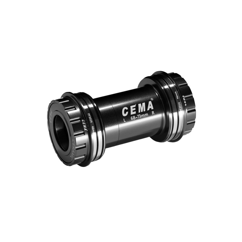 Cema Krankboks Pressfit PF30 Ø24 spindel Shimano, Diameter 46 mm. keramiske lejer, Interlock, 68/73 mm.