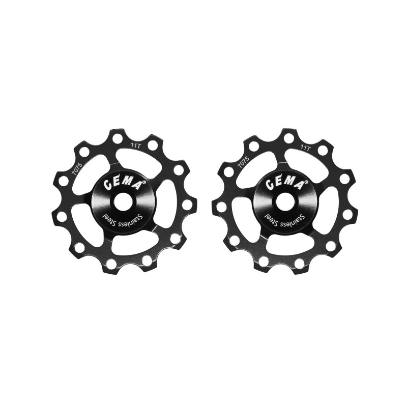 Kædeførerhjul Cema Aluminium (sort) 11T Shim/Sram 9/10/11  RF Stål SRC-JW-B001-SS