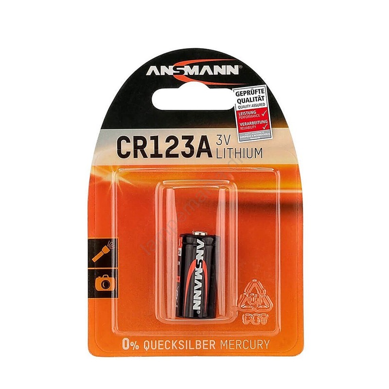 ANSMANN CR123A Alkaline I blisterpakning