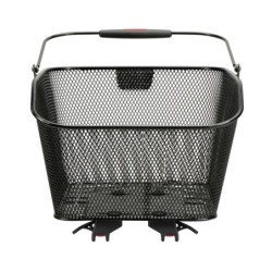 Klickfix City II cykelkurv bag – sort netkurv 20L med KorbKlip quick release