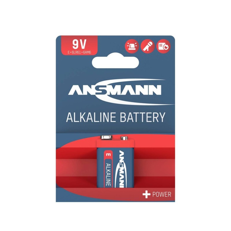 Element / Batteri ANSMANN (10) 6LF22 9V (1 stk. blister) Alkaline