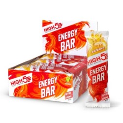 High5 Energy Bar banana 55 gr. Energibar med banansmag. Kasse med 25 stk.