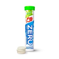 High5 Zero Citrus 8 rør x 20 tabs forfra, High5 Zero Citrus tabletter opløst i vand, High5 Zero Citrus rørsæt med emballage