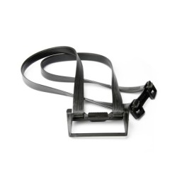 Sort Bibia bagagestrop med plastkroge – cykelstrop til bagagebærer