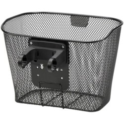 Klickfix Uni Fast EL cykelkurv – sort 16L frontkurv til elcykel med fastmontering