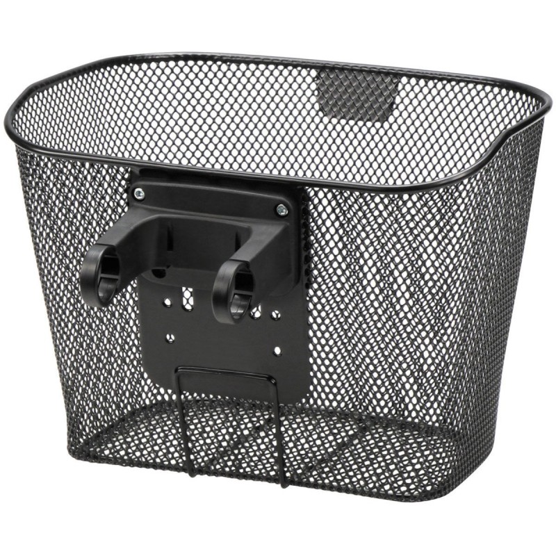 Klickfix Uni Fast EL cykelkurv – sort 16L frontkurv til elcykel med fastmontering
