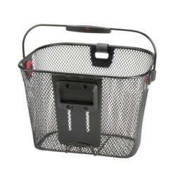 KLICKfix UniLux sort frontkurv med lygteholder og håndtag