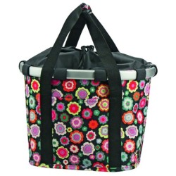 Cykelkurv Klickfix Reisenthel Happy Flower - 15 L taske med styrmontering