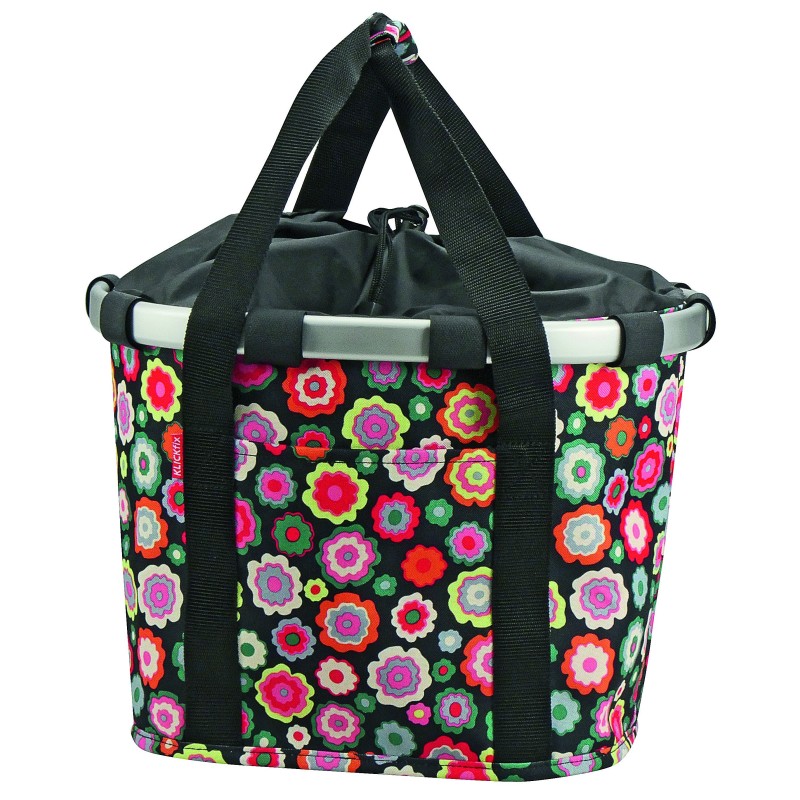 Cykelkurv Klickfix Reisenthel Happy Flower - 15 L taske med styrmontering