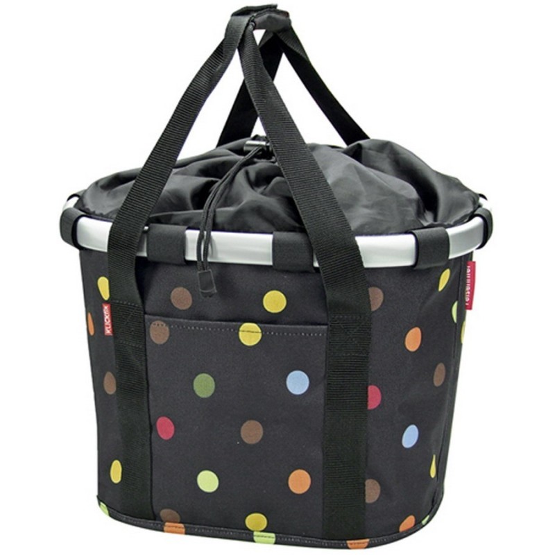 klickfix reisenthel cykeltaske med prikker