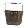 Klickfix STRUCTURA frontkurv i rattan look (brun). Mål (HxLxB: 27x25x34 cm, vol: 16 L. vægt: 1400 g.  Max. bæreevne: 5 kg