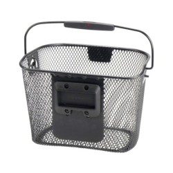 Klickfix Mini sort netkurv – 10 liter frontkurv med håndtag og justerbar plade