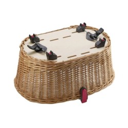 Klickfix Doggy kæledyrskurv – cykelkurv med gittertop til hund eller kat, KorbKlip montering