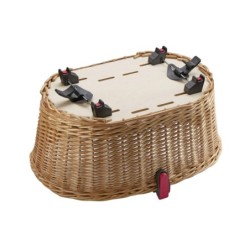 Kæledyrskurv til cykel med hætte – inkl. KorbKlip beslag og pude