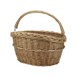 "Klikfix flet cykelkurv – 40x30x31 cm – set fra siden"