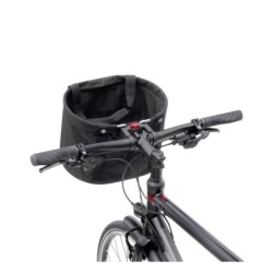 KLICKfix Shopper kurvetaske sort – cykeltaske til styrmontering med håndtag, 24L