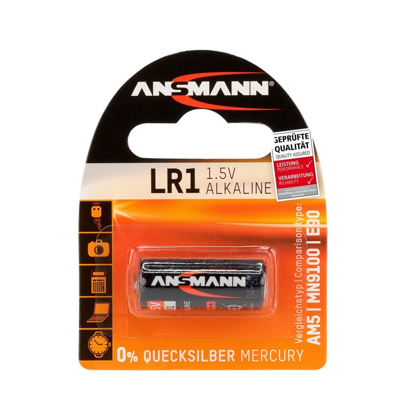 Element / Batteri ANSMANN (10) LR1 (1 stk. blister) Alkaline