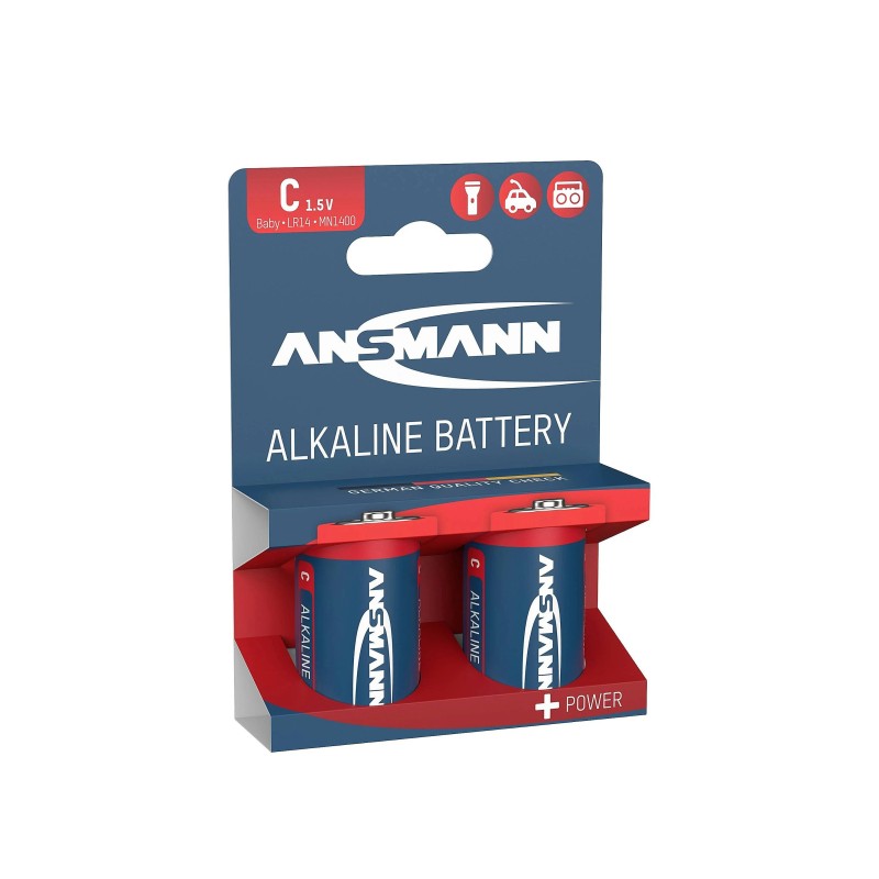 ANSMANN LR14/C Alkaline, 2 stk i blisterpakning