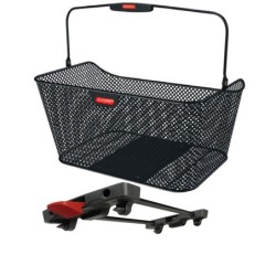Klickfix Citykorb bagkurv sort – cykelkurv i stål med Racktime beslag 20L
