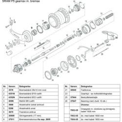 Splittegning SRAM P5 nav m/bremse