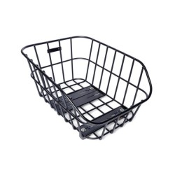 Basil Cento ALU WSL cykelkurv sort monteret bag på elcykel