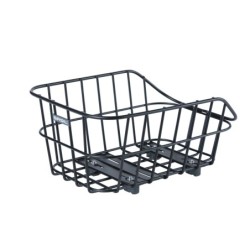 Basil Cento ALU WSL cykelkurv sort monteret bag på elcykel