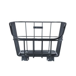 Basil Cento ALU WSL cykelkurv sort monteret bag på elcykel