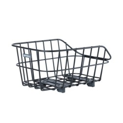 Basil Cento ALU WSL cykelkurv sort monteret bag på elcykel