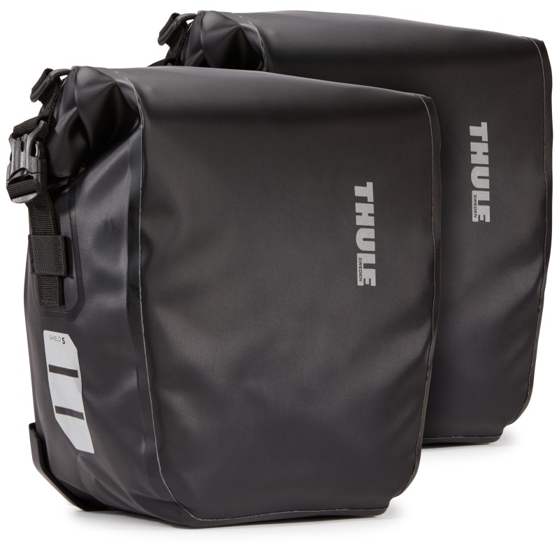 Thule Shield Pannier Small – vandtæt sort cykeltaskesæt 2x13L med refleks