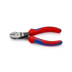 KNIPEX 160 mm kraft-skævbider. Høj skæreydelse ved lavt kraftforbrug pga. optimal tilpasning af  skærevinkel og udvekslingsforho