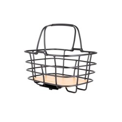 AtranVelo DUO cykelkurv AVS 27L matsort med bambusbund – klar til dyretransport