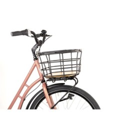 AtranVelo DUO cykelkurv AVS 27L matsort med bambusbund – klar til dyretransport