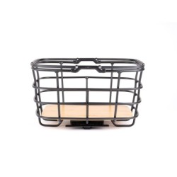 AtranVelo DUO cykelkurv AVS 27L matsort med bambusbund – klar til dyretransport