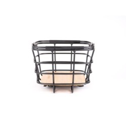 AtranVelo DUO cykelkurv AVS 27L matsort med bambusbund – klar til dyretransport