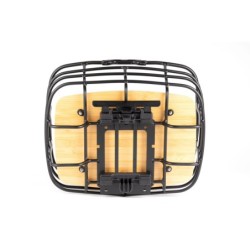 AtranVelo DUO cykelkurv AVS 27L matsort med bambusbund – klar til dyretransport