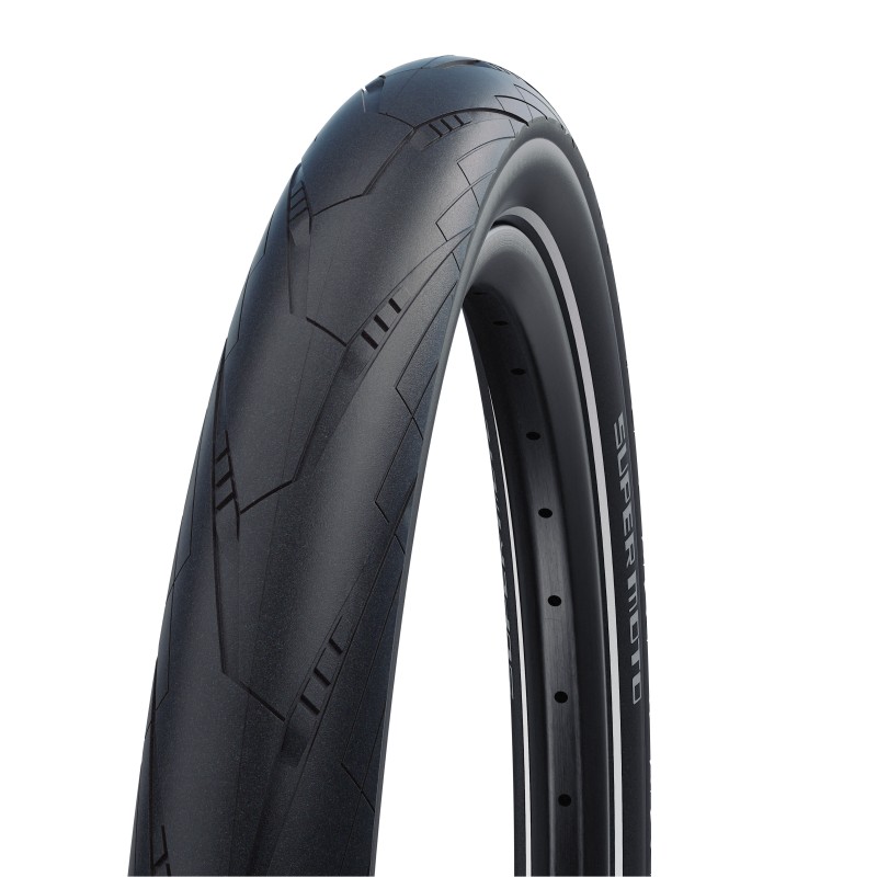 Dæk 27,5x2,40 Schwalbe SUPER MOTO sort R E-50 RaceGuard HS-605 Addix 62-584 nr.11159141