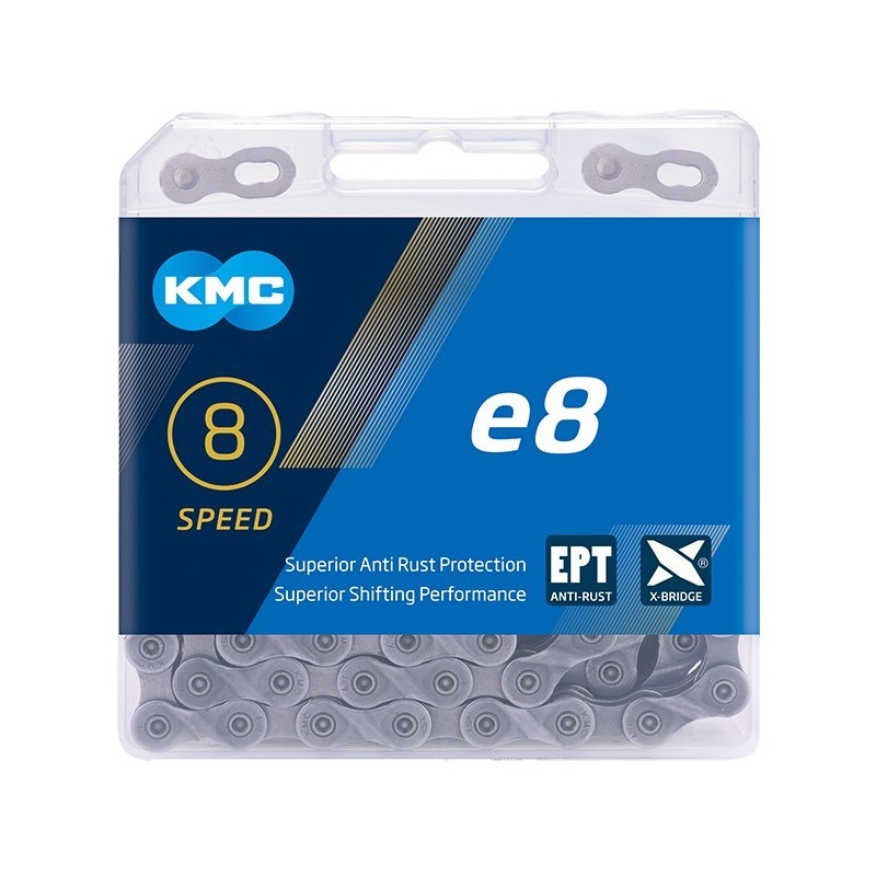 Kæde KMC E8 EPT 1/2x3/32 6-9 speed