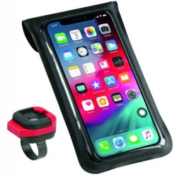 Klickfix mobilholder med gennemsigtig front til touchbetjening