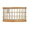 Basil Green Life Medium naturbrun cykelkurv i rattan til front eller bag med MIK