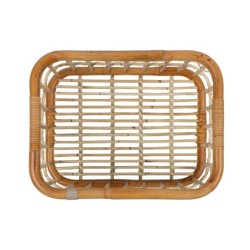 Basil Green Life Medium naturbrun cykelkurv i rattan til front eller bag med MIK