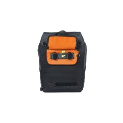 Basil Miles Tarpaulin cykelrygsæk – 17L sort/orange med Hook-On system