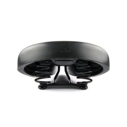 Selle Royal Holland cykelsadel med fjedre og Unitech – komfortabel retro sadel til bycykel, set bagfra