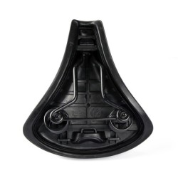 Selle Royal Holland cykelsadel med fjedre og Unitech – komfortabel retro sadel til bycykel, set fra bunden