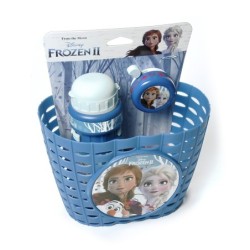 Frost 2 cykeltilbehør sæt – kurv, flaske og klokke til børnecykel