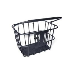 Cykelkurv front Bikepartner model "Skagen" sort , set fra siden.