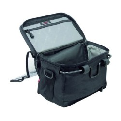 Klickfix Daypack styrtaske – sort 8L taske med kortlomme og regnslag til styrmontering